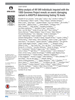 Meta-Analysis of 49 549 Individuals Imputed with the 1000 Genomes