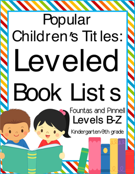 Leveled Reading List B