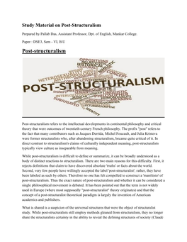 Post-Structuralism