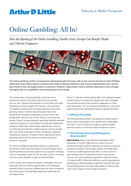 Online Gambling: All In?