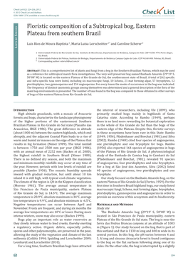 Check List 8(2): 224-236, 2012 © 2012 Check List and Authors Chec List ISSN 1809-127X (Available at Journal of Species Lists and Distribution