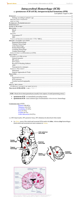 INTRACEREBRAL HEMORRHAGE (ICH) Vas20 (1)