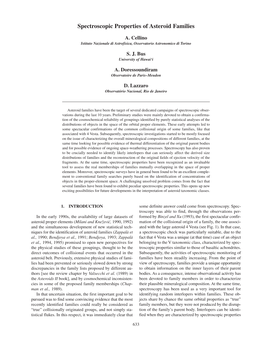 Spectroscopic Properties of Asteroid Families