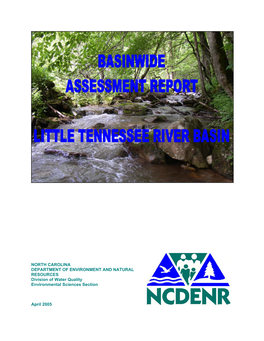 NORTH CAROLINA DEPARTMENT of ENVIRONMENT and NATURAL RESOURCES Division of Water Quality Environmental Sciences Section