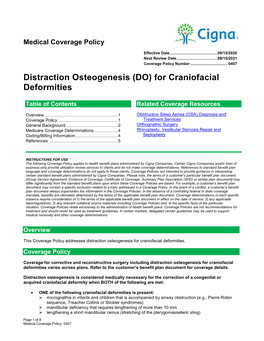 Distraction Osteogenesis (DO) for Craniofacial Deformities