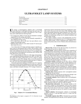 Ultraviolet Lamp Systems