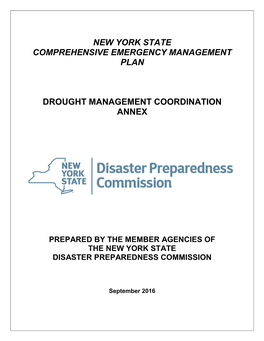 New York State Comprehensive Emergency Management Plan