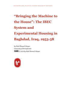 The IBEC System and Experimental Housing in Baghdad, Iraq, 1953-58