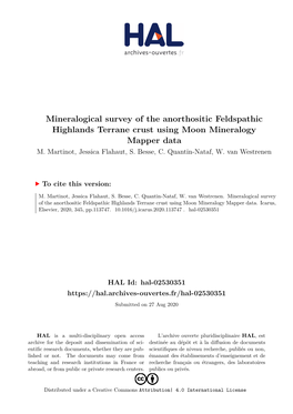 Mineralogical Survey of the Anorthositic Feldspathic Highlands Terrane Crust Using Moon Mineralogy Mapper Data M