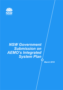 NSW Government Submission on AEMO's Integrated System Plan