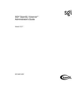 SGI® Opengl Vizserver™ Administrator's Guide