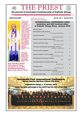 THE PRIEST the Journal of Australian Confraternity of Catholic Clergy