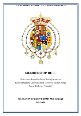 Membership Roll