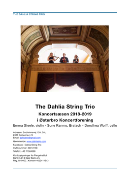 Dahlia String Trio Ansøgning