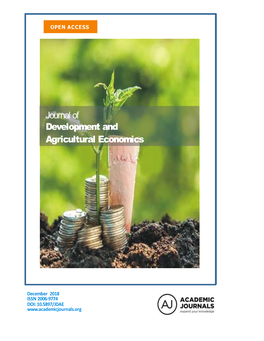 Journal of Development and Agricultural Economics