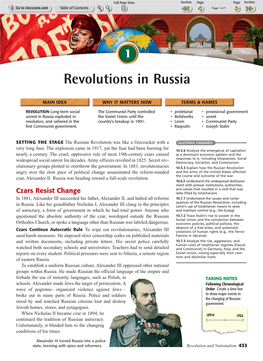 Revolutions in Russia