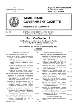 Tamil Nadu Government Gazette