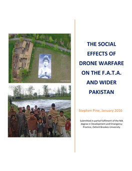 The Social Effects of Drone Warfare on the F.A.T.A. and Wider Pakistan