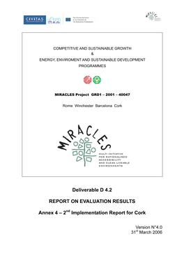 Deliverable D 4.2 REPORT on EVALUATION RESULTS Annex 4