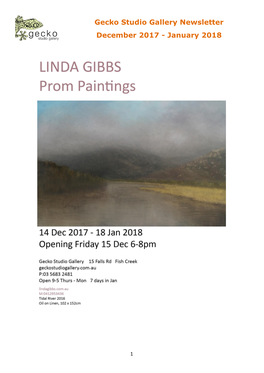 Gecko Studio Gallery Newsletter December 2017