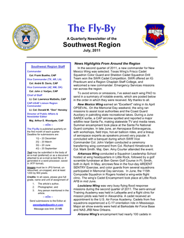 The Fly-By a Quarterly Newsletter of the Southwest Region July, 2011