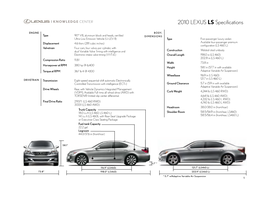 2010 LEXUS LS Specifications