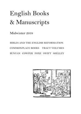 English Books & Manuscripts