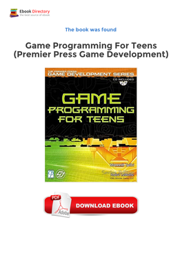 Ebook Free Game Programming for Teens