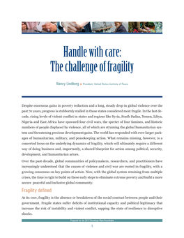 The Challenge of Fragility