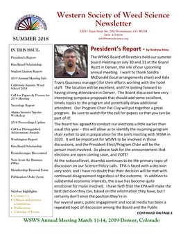 Summer Newsletter