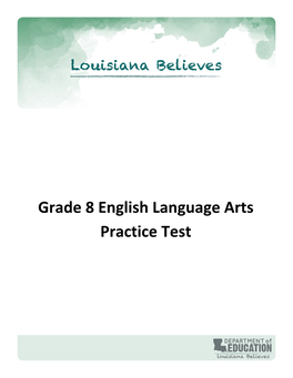 Grade 8 English Language Arts Practice Test