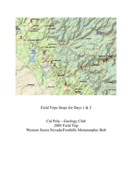 Western Sierra Nevada/Foothills Metamorphic Belt