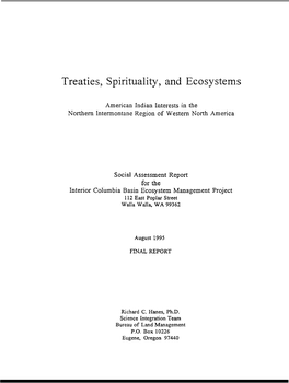 Treaties, Spirituality, and Ecosystems