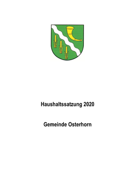 Haushaltssatzung 2020 Gemeinde Osterhorn