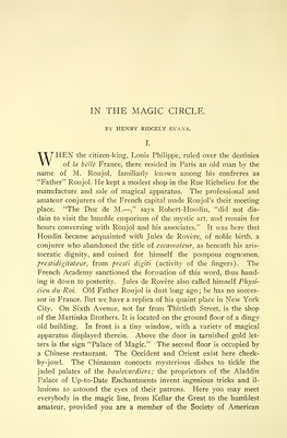 In the Magic Circle