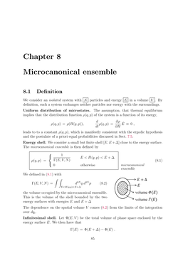 Chapter 8 Microcanonical Ensemble