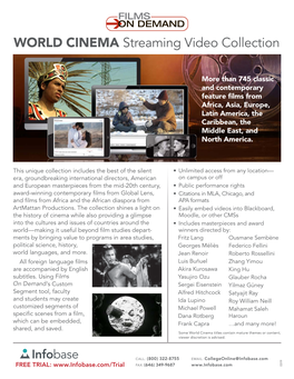 WORLD CINEMA Streaming Video Collection
