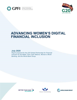 Advancing Women's Digital Financial Inclusion