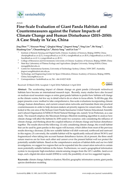 Fine-Scale Evaluation of Giant Panda Habitats and Countermeasures