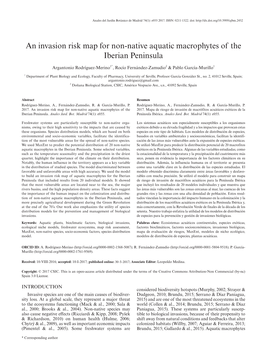 An Invasion Risk Map for Non-Native Aquatic Macrophytes of the Iberian Peninsula