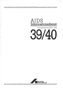 AIDS Informations Dienst Novemberldezember 1988 4 DM