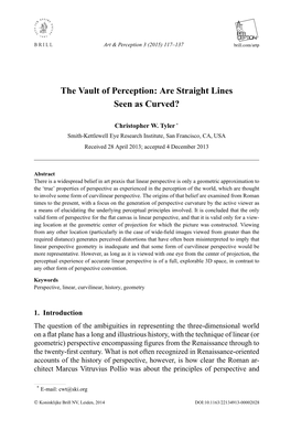 The Vault of Perception: Are Straight Lines Seen As Curved?