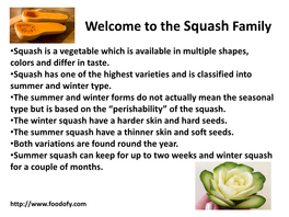 Welcome to the Squash Family