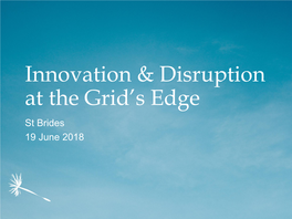 Innovation & Disruption at the Grid's Edge