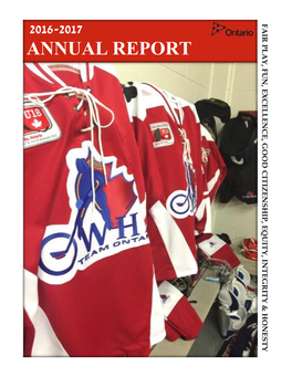 Annual Report Women's Sledge Hockey of Canada