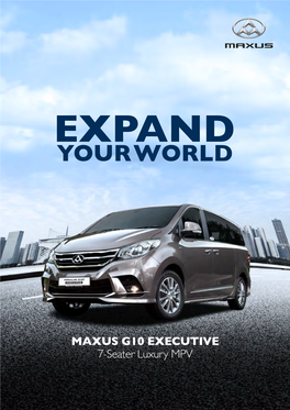 7-Seater Luxury MPV MAXUS G10 EXECUTIVE