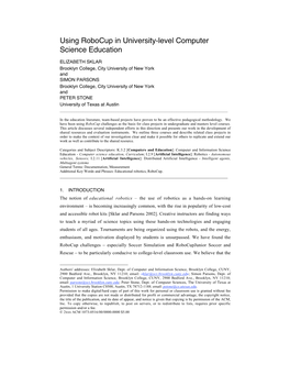 Using Robocup in University-Level Computer Science Education