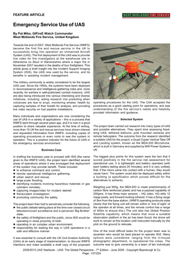 Emergency Service Use of UAS