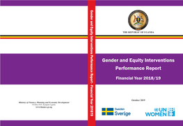 Gender and Equity Interventions Performance Report - Financial Year Report Performance Gender and Equity Interventions 2018/19