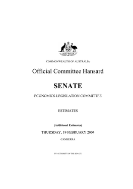 Official Committee Hansard